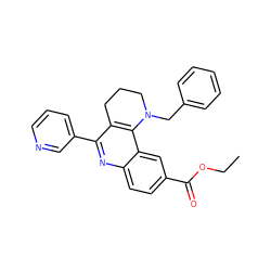 CCOC(=O)c1ccc2nc(-c3cccnc3)c3c(c2c1)N(Cc1ccccc1)CCC3 ZINC000103261314