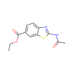 CCOC(=O)c1ccc2nc(NC(C)=O)sc2c1 ZINC000000175334