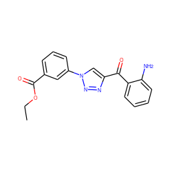 CCOC(=O)c1cccc(-n2cc(C(=O)c3ccccc3N)nn2)c1 ZINC000096270223