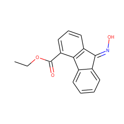 CCOC(=O)c1cccc2c1-c1ccccc1/C2=N/O ZINC000013123617