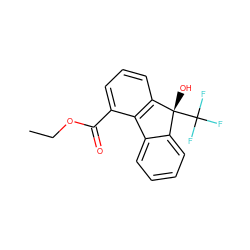 CCOC(=O)c1cccc2c1-c1ccccc1[C@@]2(O)C(F)(F)F ZINC000144693930