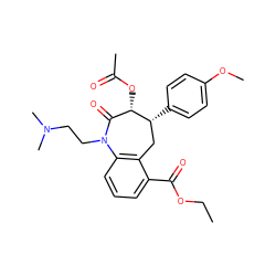 CCOC(=O)c1cccc2c1C[C@@H](c1ccc(OC)cc1)[C@@H](OC(C)=O)C(=O)N2CCN(C)C ZINC000013450847