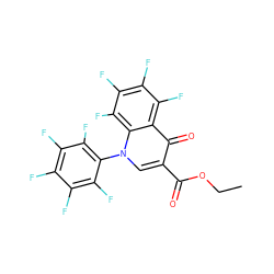 CCOC(=O)c1cn(-c2c(F)c(F)c(F)c(F)c2F)c2c(F)c(F)c(F)c(F)c2c1=O ZINC000049881484