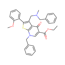 CCOC(=O)c1cn(Cc2ccccc2)c2sc(-c3ccccc3OC)c(CN(C)Cc3ccccc3)c2c1=O ZINC000036331632