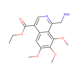 CCOC(=O)c1cnc(CN)c2c(OC)c(OC)c(OC)cc12 ZINC000029330946