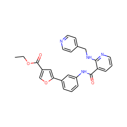 CCOC(=O)c1coc(-c2cccc(NC(=O)c3cccnc3NCc3ccncc3)c2)c1 ZINC000028957120