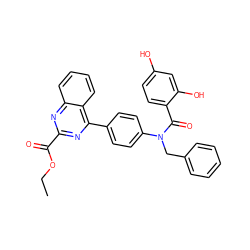 CCOC(=O)c1nc(-c2ccc(N(Cc3ccccc3)C(=O)c3ccc(O)cc3O)cc2)c2ccccc2n1 ZINC000653664706