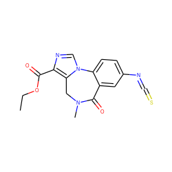 CCOC(=O)c1ncn2c1CN(C)C(=O)c1cc(N=C=S)ccc1-2 ZINC000040937530