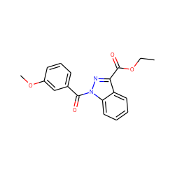 CCOC(=O)c1nn(C(=O)c2cccc(OC)c2)c2ccccc12 ZINC000072178073