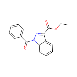 CCOC(=O)c1nn(C(=O)c2ccccc2)c2ccccc12 ZINC000072175264