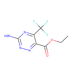 CCOC(=O)c1nnc(N)nc1C(F)(F)F ZINC001772581125