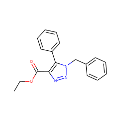 CCOC(=O)c1nnn(Cc2ccccc2)c1-c1ccccc1 ZINC000034410559