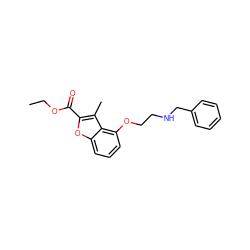 CCOC(=O)c1oc2cccc(OCCNCc3ccccc3)c2c1C ZINC000103277978