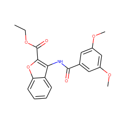 CCOC(=O)c1oc2ccccc2c1NC(=O)c1cc(OC)cc(OC)c1 ZINC000004110974