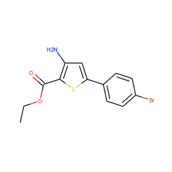 CCOC(=O)c1sc(-c2ccc(Br)cc2)cc1N ZINC000003246422