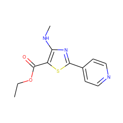 CCOC(=O)c1sc(-c2ccncc2)nc1NC ZINC000169338427