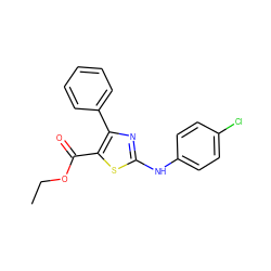 CCOC(=O)c1sc(Nc2ccc(Cl)cc2)nc1-c1ccccc1 ZINC000139468379