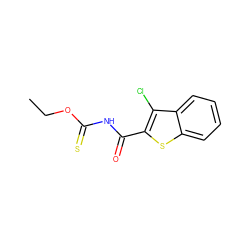 CCOC(=S)NC(=O)c1sc2ccccc2c1Cl ZINC000000272970