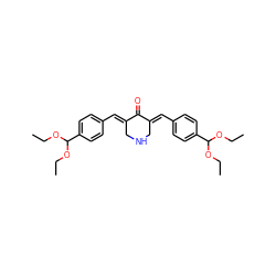 CCOC(OCC)c1ccc(/C=C2\CNC/C(=C\c3ccc(C(OCC)OCC)cc3)C2=O)cc1 ZINC000169352044