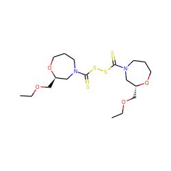 CCOC[C@@H]1CN(C(=S)SSC(=S)N2CCCO[C@H](COCC)C2)CCCO1 ZINC001772601195