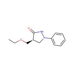 CCOC[C@@H]1CN(c2ccccc2)NC1=O ZINC000013821580