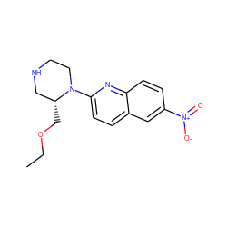 CCOC[C@@H]1CNCCN1c1ccc2cc([N+](=O)[O-])ccc2n1 ZINC000028713291