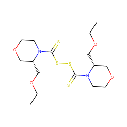 CCOC[C@@H]1COCCN1C(=S)SSC(=S)N1CCOC[C@H]1COCC ZINC001772572188