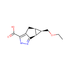 CCOC[C@H]1[C@H]2c3n[nH]c(C(=O)O)c3C[C@H]21 ZINC000038235250