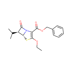 CCOC1=C(C(=O)OCc2ccccc2)N2C(=O)[C@H](C(C)C)[C@H]2S1 ZINC000026382729