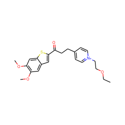 CCOCC[n+]1ccc(CCC(=O)c2cc3cc(OC)c(OC)cc3s2)cc1 ZINC000013818088