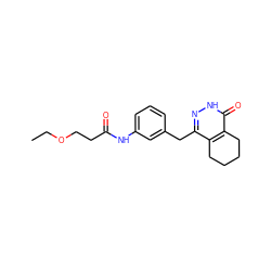 CCOCCC(=O)Nc1cccc(Cc2n[nH]c(=O)c3c2CCCC3)c1 ZINC000167329191