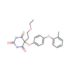 CCOCCC1(Oc2ccc(Oc3ccccc3C)cc2)C(=O)NC(=O)NC1=O ZINC000028975579