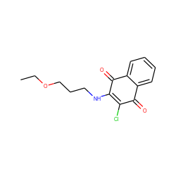 CCOCCCNC1=C(Cl)C(=O)c2ccccc2C1=O ZINC000100759268