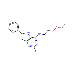 CCOCCCNc1nc(C)nc2cc(-c3ccccc3)[nH]c12 ZINC000100867582