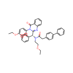 CCOCCN(C(=O)Cc1ccc(-c2ccccc2)cc1)[C@H](c1ccccc1)c1nc2ccccc2c(=O)n1-c1ccc(OCC)cc1 ZINC000028707854