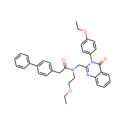 CCOCCN(Cc1nc2ccccc2c(=O)n1-c1ccc(OCC)cc1)C(=O)Cc1ccc(-c2ccccc2)cc1 ZINC000028707847