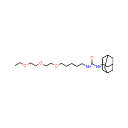 CCOCCOCCOCCCCCNC(=O)NC12CC3CC(CC(C3)C1)C2 ZINC000028710601