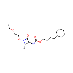 CCOCCON1C(=O)[C@@H](NC(=O)OCCCCC2CCCCC2)[C@@H]1C ZINC001772606634