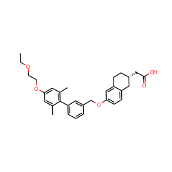 CCOCCOc1cc(C)c(-c2cccc(COc3ccc4c(c3)CC[C@H](CC(=O)O)C4)c2)c(C)c1 ZINC000084618832