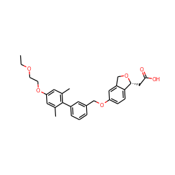 CCOCCOc1cc(C)c(-c2cccc(COc3ccc4c(c3)CO[C@@H]4CC(=O)O)c2)c(C)c1 ZINC000084618836