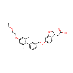 CCOCCOc1cc(C)c(-c2cccc(COc3ccc4c(c3)OC[C@H]4CC(=O)O)c2)c(C)c1 ZINC000059570191