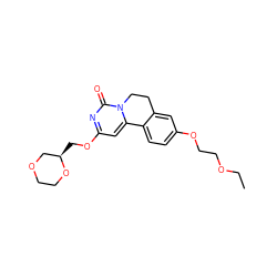 CCOCCOc1ccc2c(c1)CCn1c-2cc(OC[C@@H]2COCCO2)nc1=O ZINC000142959223