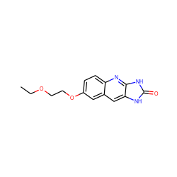 CCOCCOc1ccc2nc3[nH]c(=O)[nH]c3cc2c1 ZINC000013725686