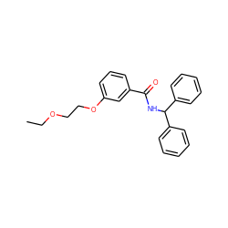 CCOCCOc1cccc(C(=O)NC(c2ccccc2)c2ccccc2)c1 ZINC000004820671