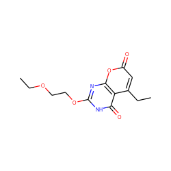 CCOCCOc1nc2oc(=O)cc(CC)c2c(=O)[nH]1 ZINC000073161653