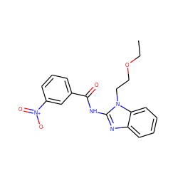 CCOCCn1c(NC(=O)c2cccc([N+](=O)[O-])c2)nc2ccccc21 ZINC000036184965