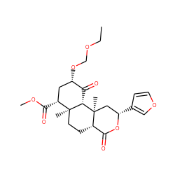 CCOCO[C@H]1C[C@@H](C(=O)OC)[C@]2(C)CC[C@H]3C(=O)O[C@@H](c4ccoc4)C[C@]3(C)[C@H]2C1=O ZINC000082158006