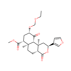 CCOCO[C@H]1C[C@@H](C(=O)OC)[C@]2(C)CC[C@H]3C(=O)O[C@H](c4ccoc4)C[C@]3(C)[C@H]2C1=O ZINC000029130275