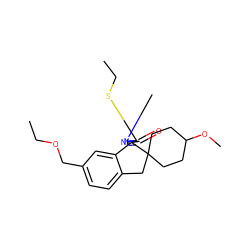 CCOCc1ccc2c(c1)[C@]1(N=C(SCC)N(C)C1=O)C1(CCC(OC)CC1)C2 ZINC000201230382