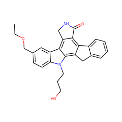 CCOCc1ccc2c(c1)c1c3c(c4c(c1n2CCCO)Cc1ccccc1-4)C(=O)NC3 ZINC000013530088